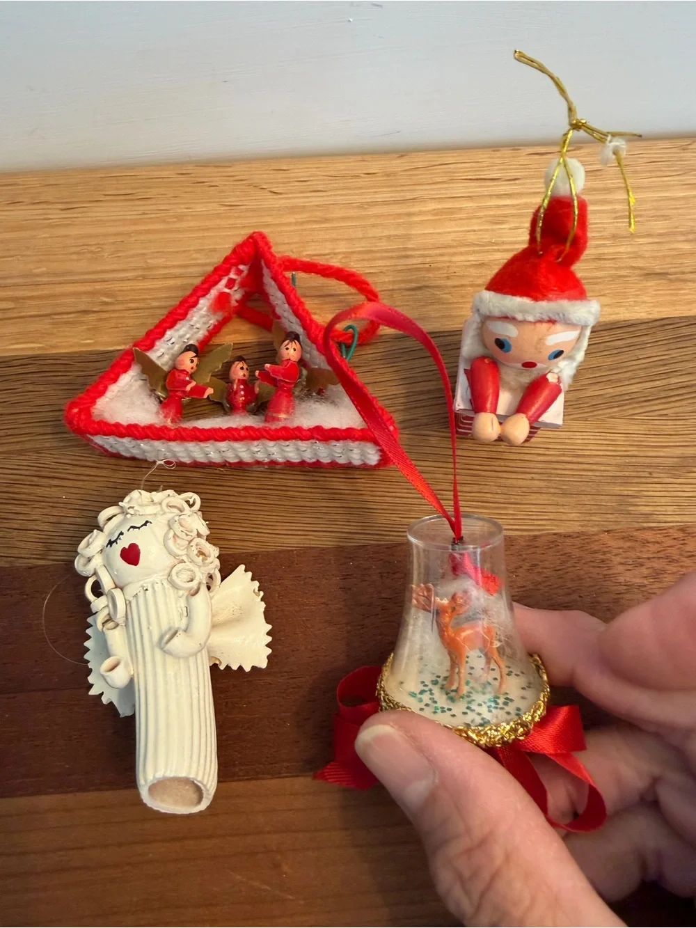 Handcrafted Vintage Christmas Ornaments set of 4